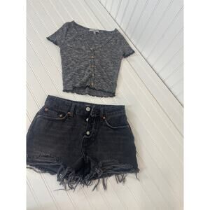 Urban Outfitters & Crave Fame Juniors' Lettuce-Edge Crop Top Bundle Size XS 25